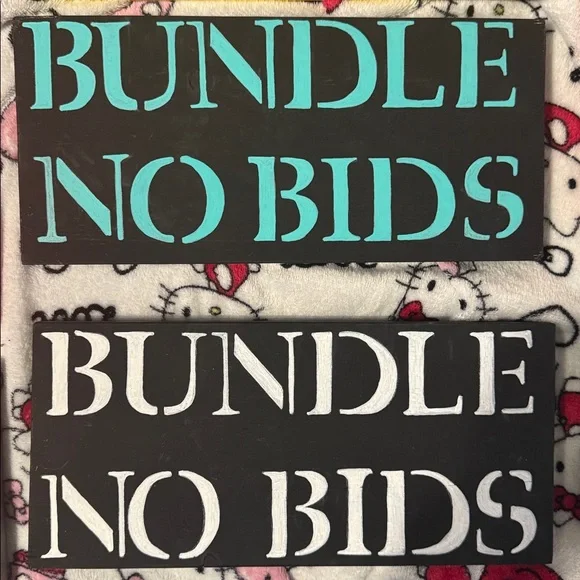 🧜‍♀️Custom Bundle No Bids Signs ($25 BASIC,($45 CUSTOM 🧜‍♀️ - Picture 13 of 16